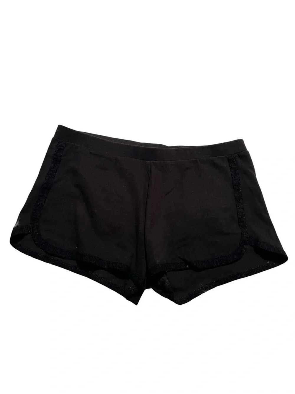 Victoria's Secret Womens Size Small Pajama Shorts Sweatshorts Black Crochet Lace